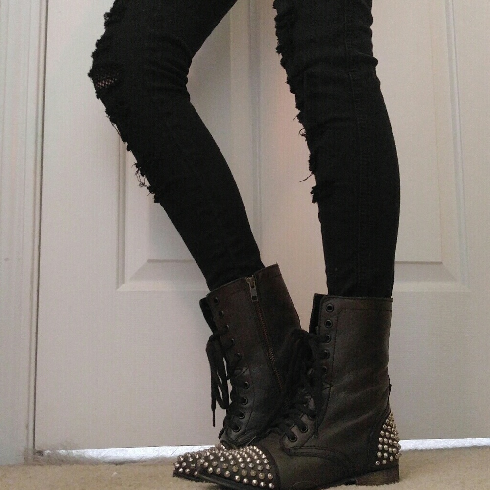 Steve Madden Studded Combat Boots